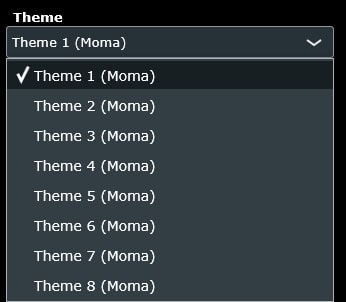 Figure 6. Theme selector initialised