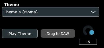Figure 7. Theme UI when a Theme has been chosen.